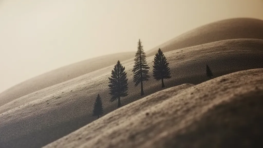 Black and white print toned with coffee