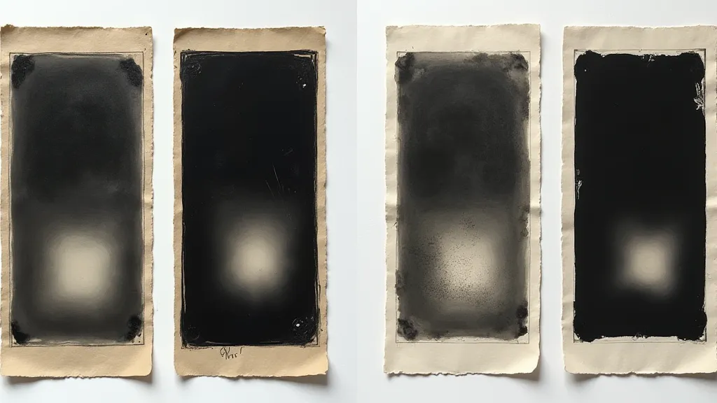 Comparison of high and low contrast test strips