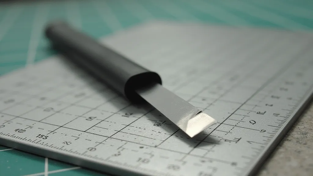 X-Acto knife on ruler